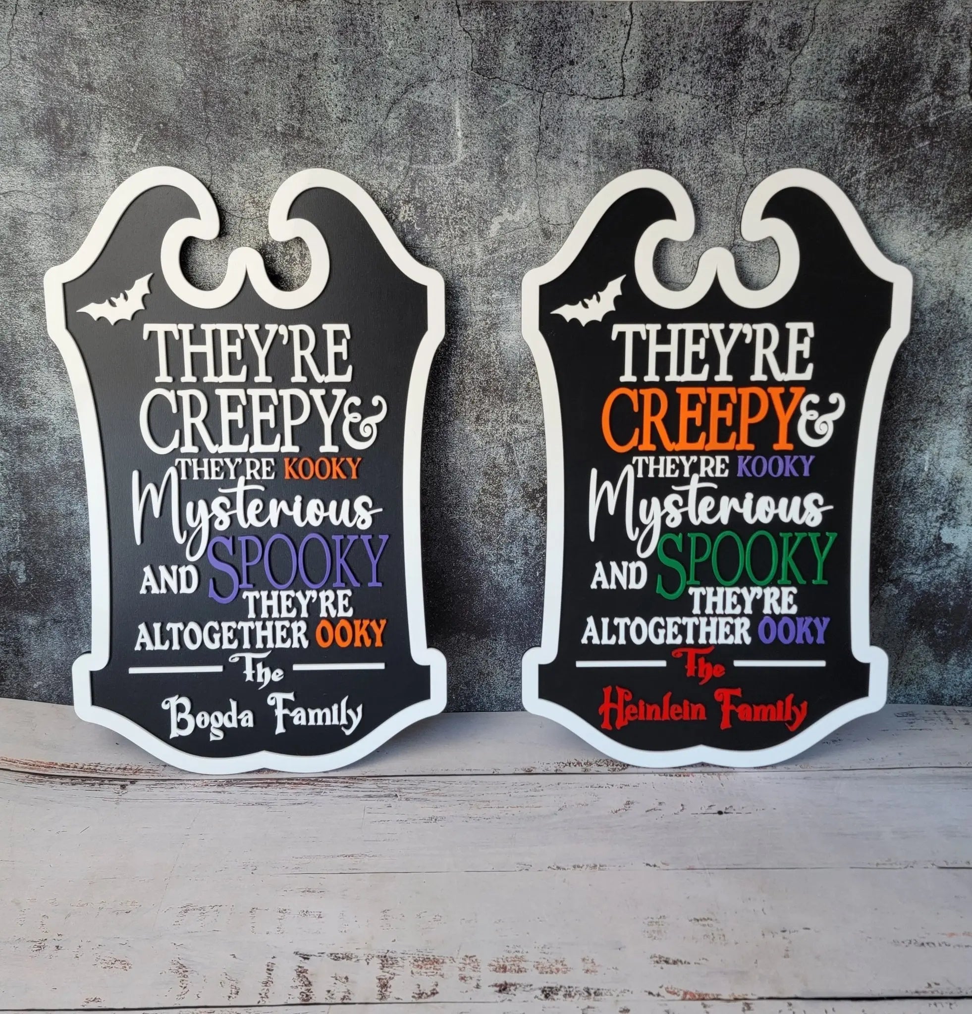 Custom Last Name Halloween Sign by EverLee Creations, Southern home decor main product photo