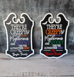 Custom Last Name Halloween Sign EverLee Creations