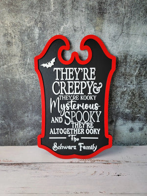 Custom Last Name Halloween Sign EverLee Creations