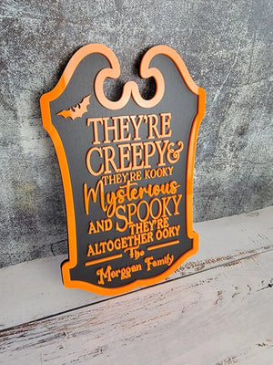 Custom Last Name Halloween Sign EverLee Creations