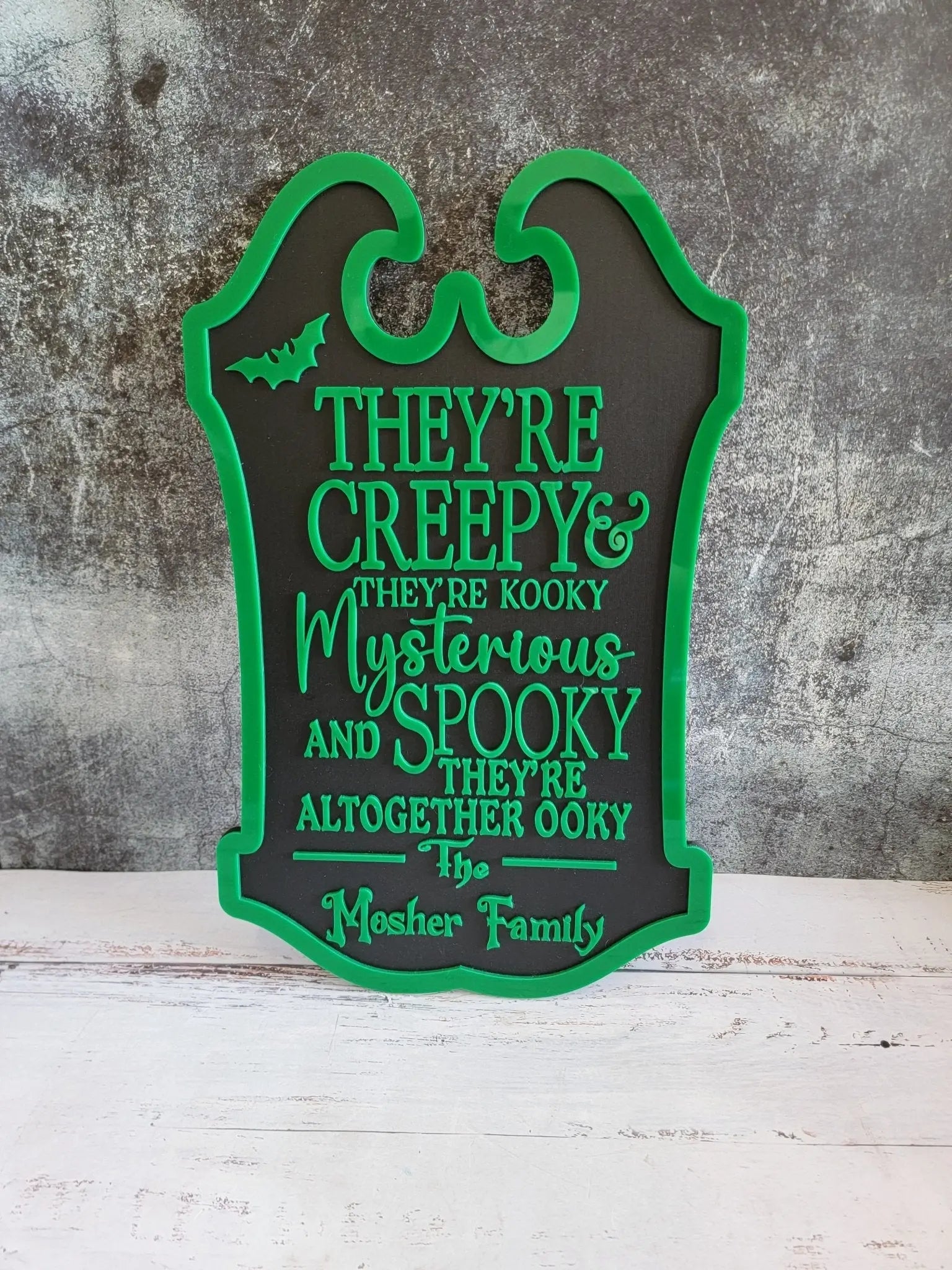 Custom Last Name Halloween Sign EverLee Creations