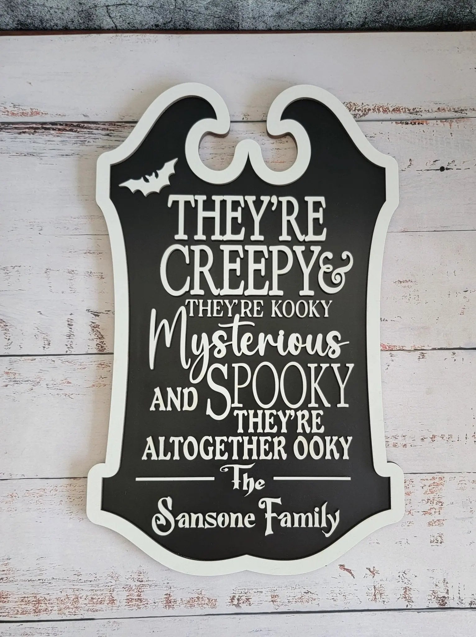Custom Last Name Halloween Sign EverLee Creations