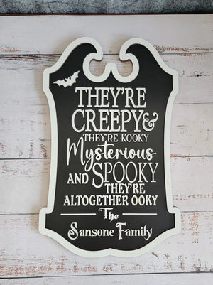 Custom Last Name Halloween Sign EverLee Creations
