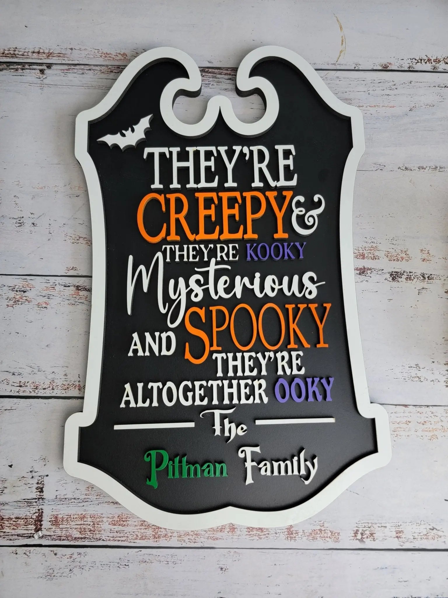 Custom Last Name Halloween Sign EverLee Creations