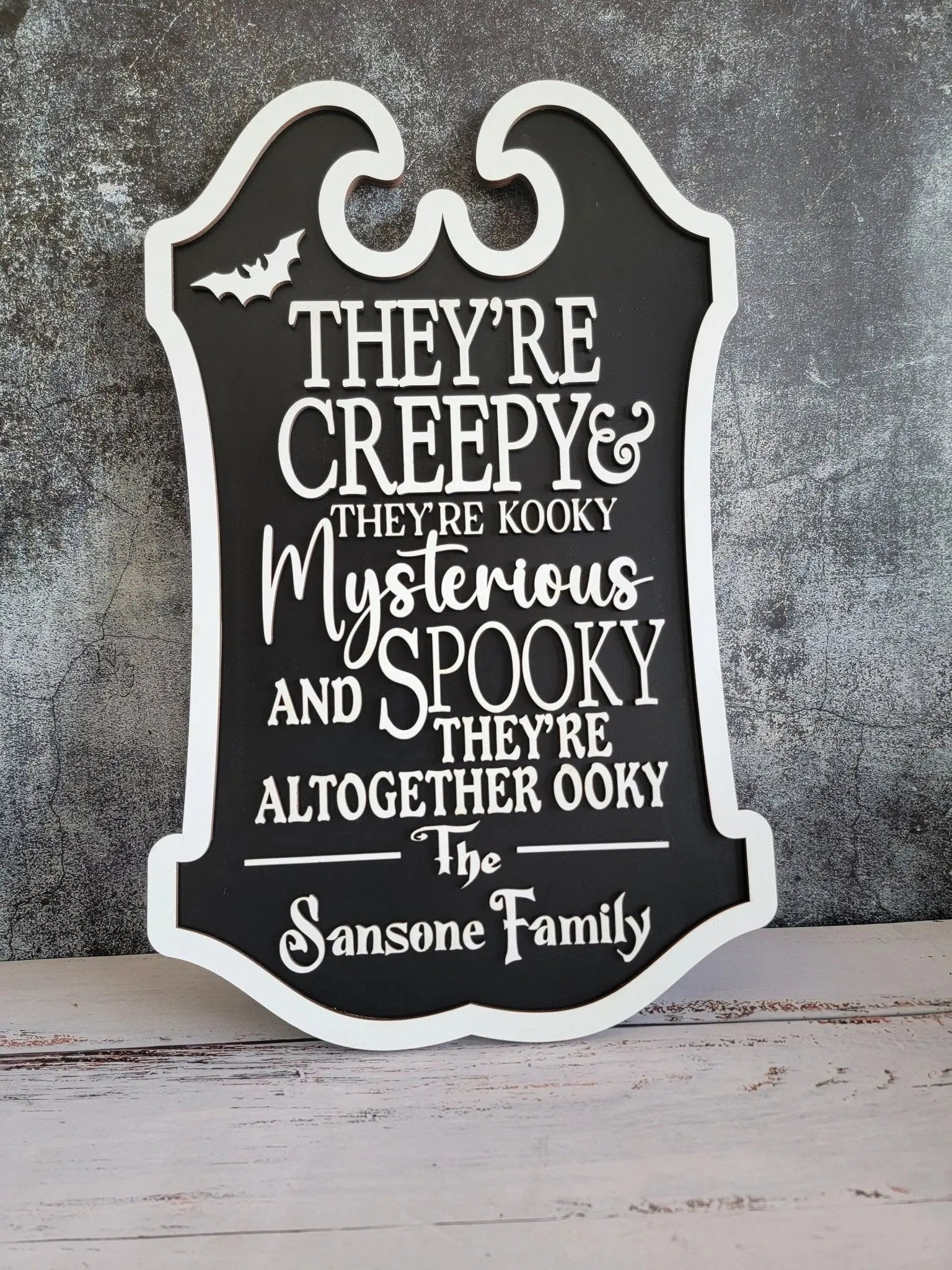 Custom Last Name Halloween Sign EverLee Creations