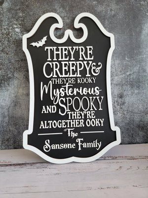 Custom Last Name Halloween Sign EverLee Creations