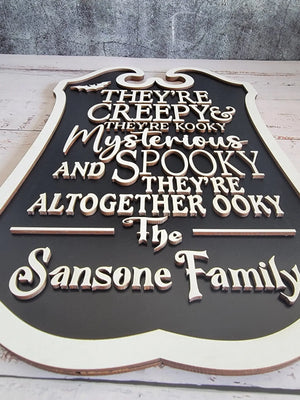 Custom Last Name Halloween Sign EverLee Creations