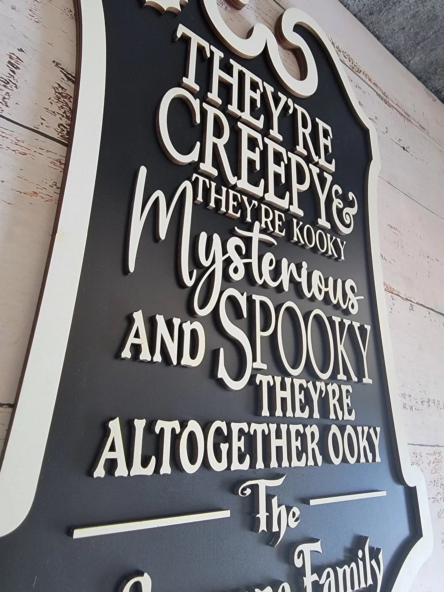 Custom Last Name Halloween Sign EverLee Creations