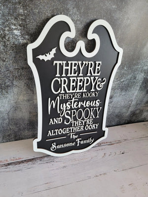 Custom Last Name Halloween Sign EverLee Creations
