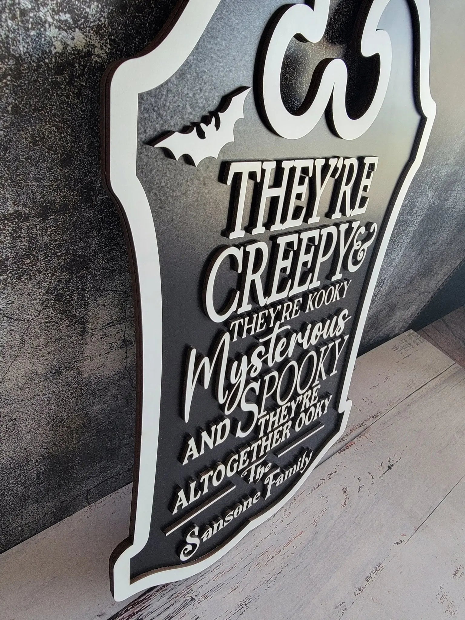 Custom Last Name Halloween Sign EverLee Creations
