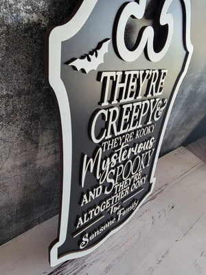 Custom Last Name Halloween Sign EverLee Creations