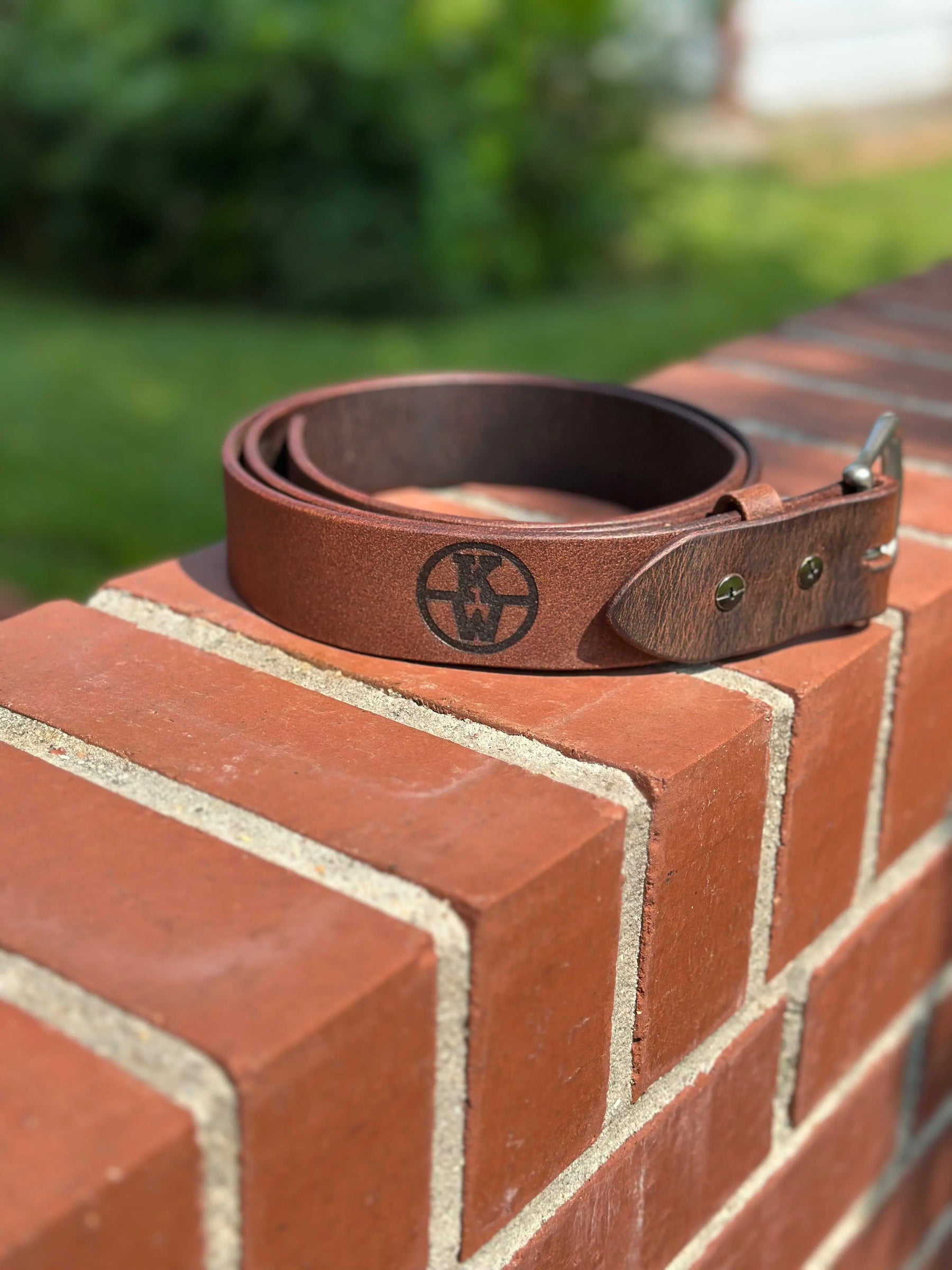 Custom Leather Belt by Kw Leatherworks, handmade leather goods detail photo 10