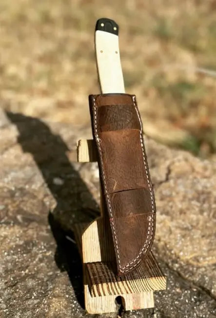 Custom Leather Knife Sheath by Kw Leatherworks, leather knife sheath detail photo 2