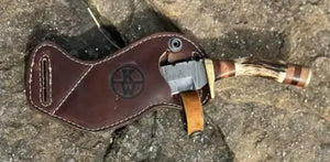 Custom Leather Knife Sheath by Kw Leatherworks, leather knife sheath detail photo 4