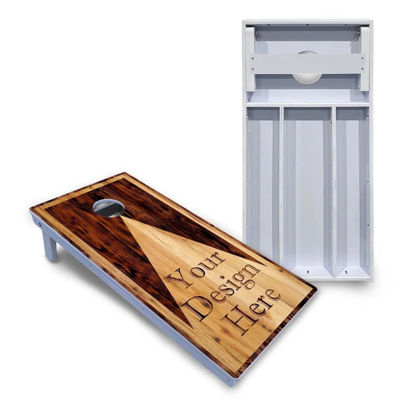 Custom Wooden Triangle Cornhole Boards - All Weather Series by Cornhole Solutions, custom cornhole board main product photo