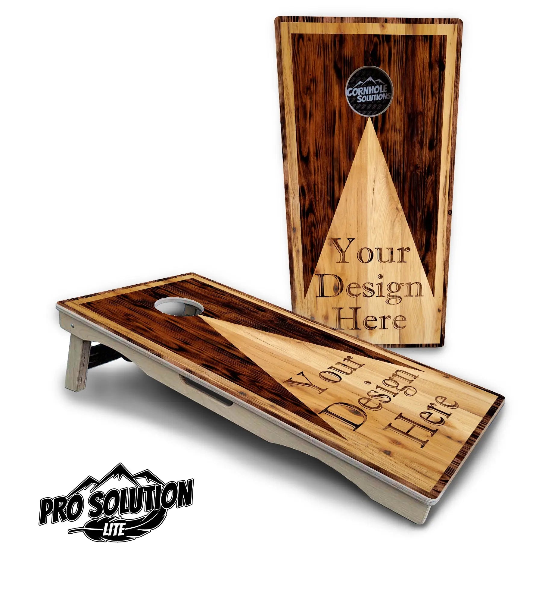 Custom Wooden Triangle Cornhole Boards - Pro Solution Lite Series Cornhole Solutions