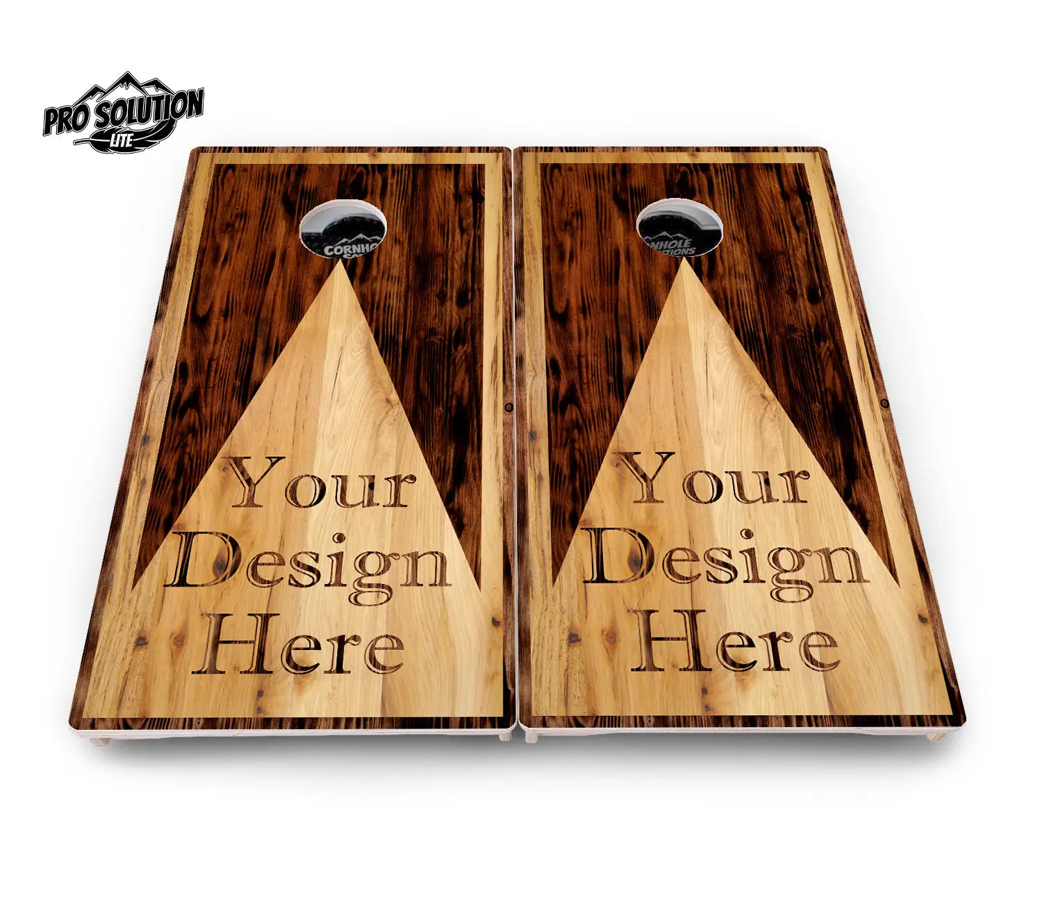 Custom Wooden Triangle Cornhole Boards - Pro Solution Lite Series Cornhole Solutions