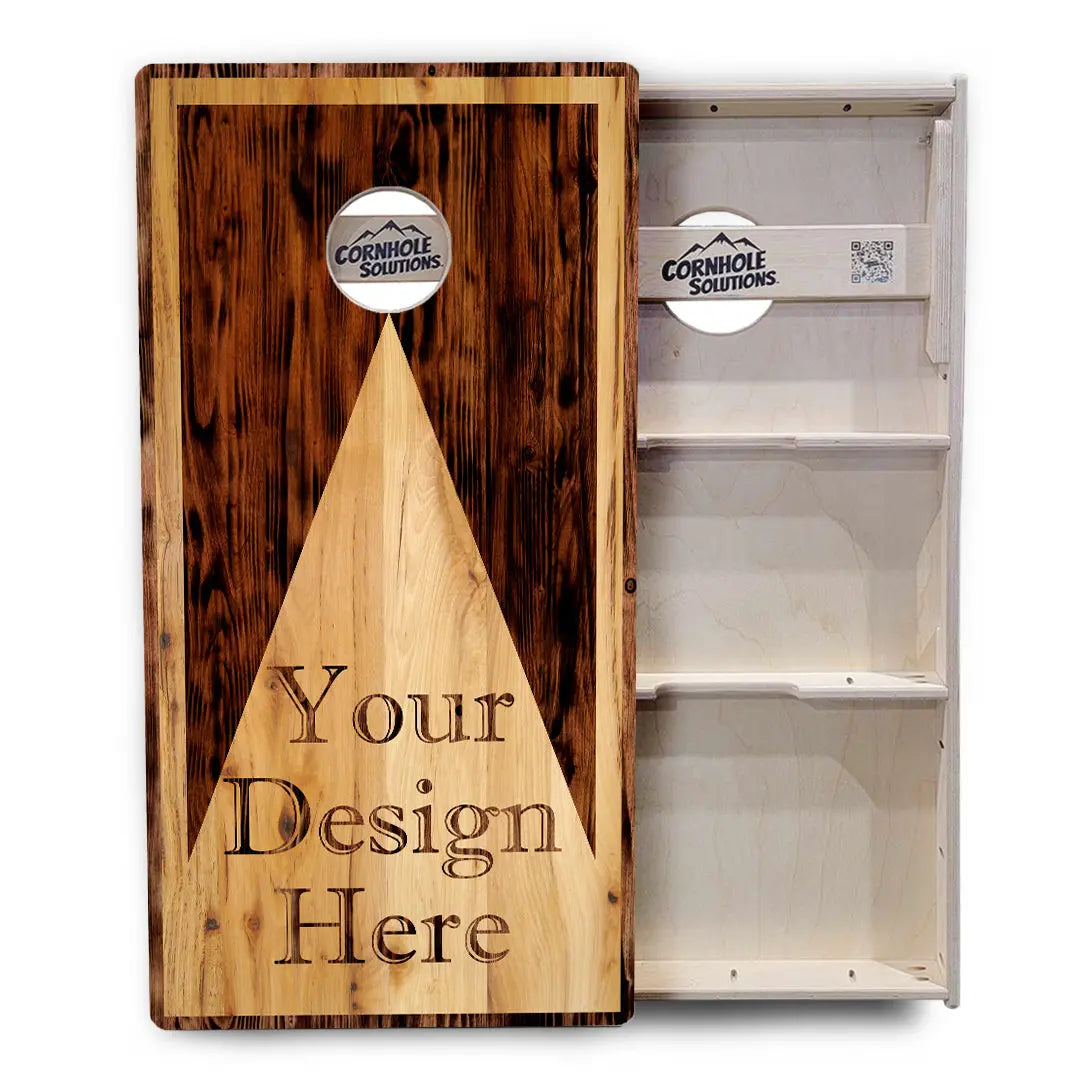 Custom Wooden Triangle Cornhole Boards - Professional Tournament Series