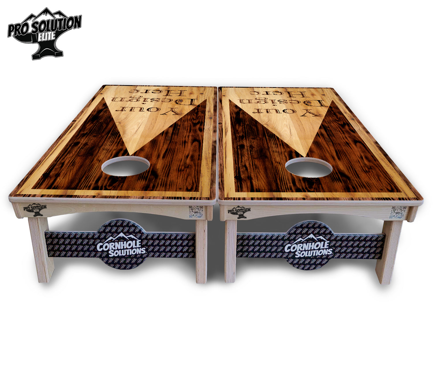 Custom Wooden Triangle Cornhole Boards - Pro Solution Elite Series Cornhole Solutions