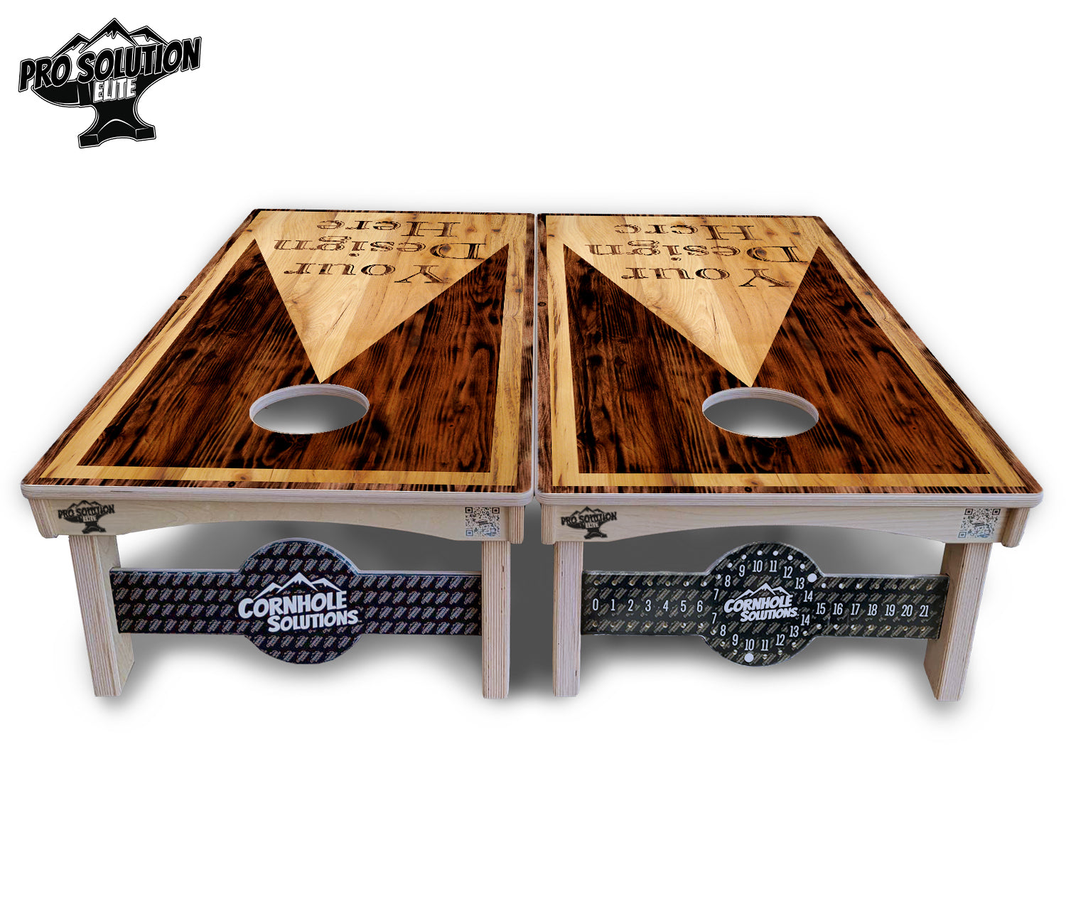 Custom Wooden Triangle Cornhole Boards - Pro Solution Elite Series Cornhole Solutions