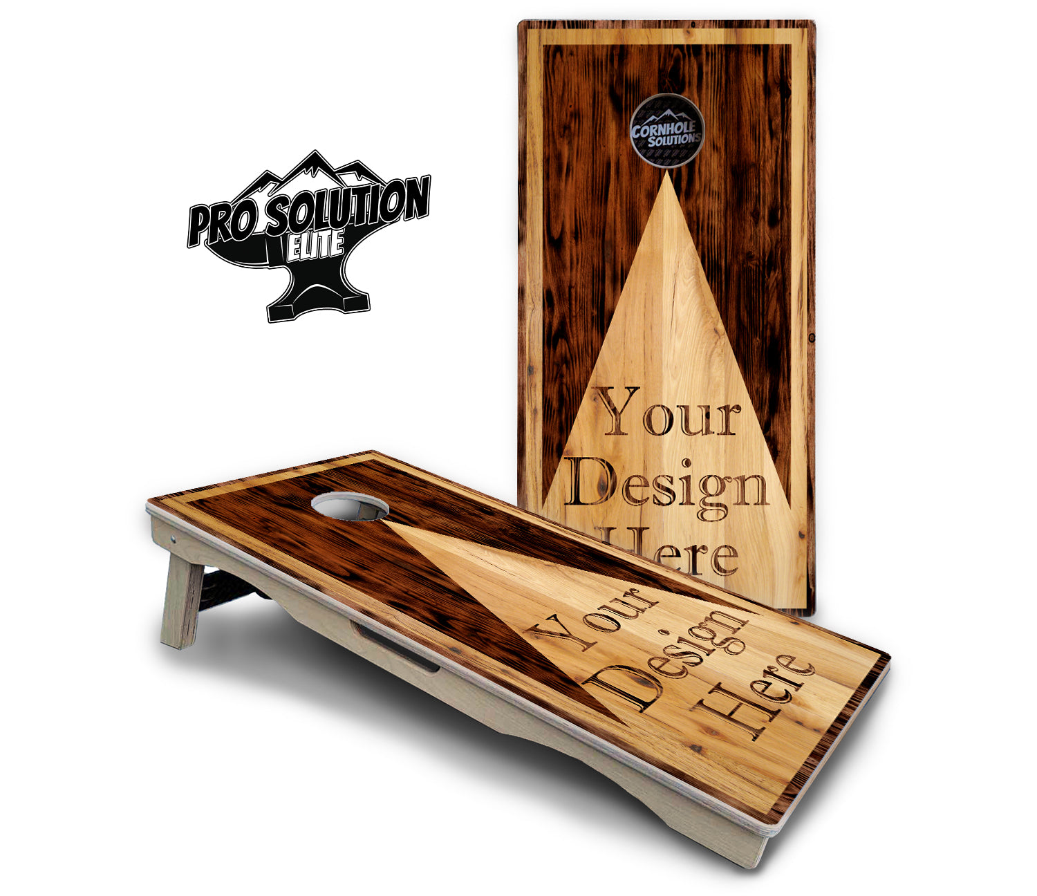 Custom Wooden Triangle Cornhole Boards - Pro Solution Elite Series Cornhole Solutions