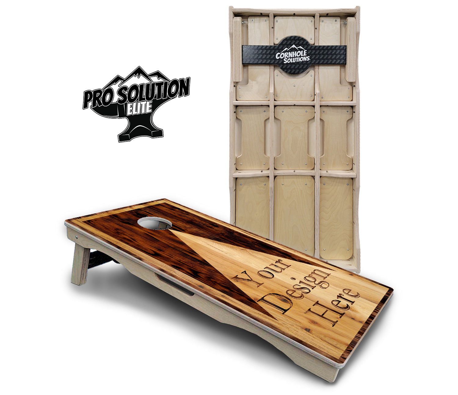 Custom Wooden Triangle Cornhole Boards - Pro Solution Elite Series Cornhole Solutions