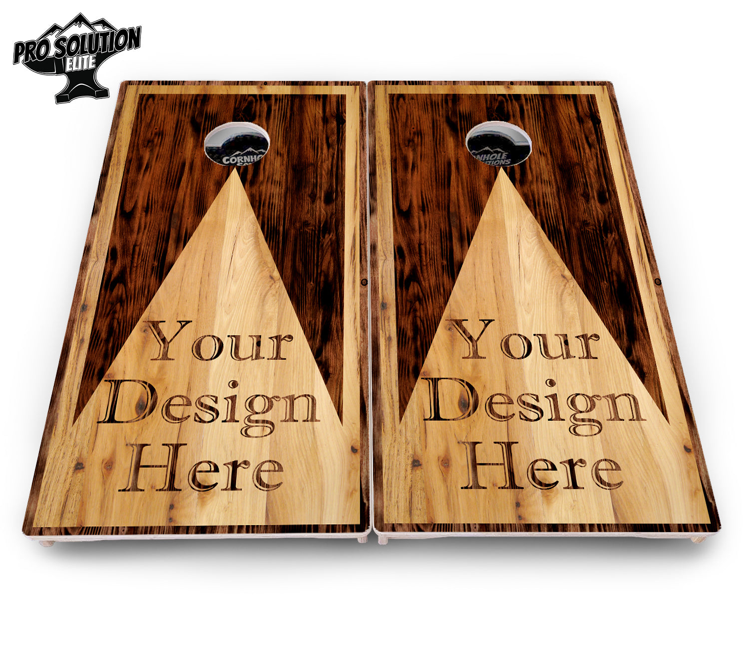 Custom Wooden Triangle Cornhole Boards - Pro Solution Elite Series Cornhole Solutions
