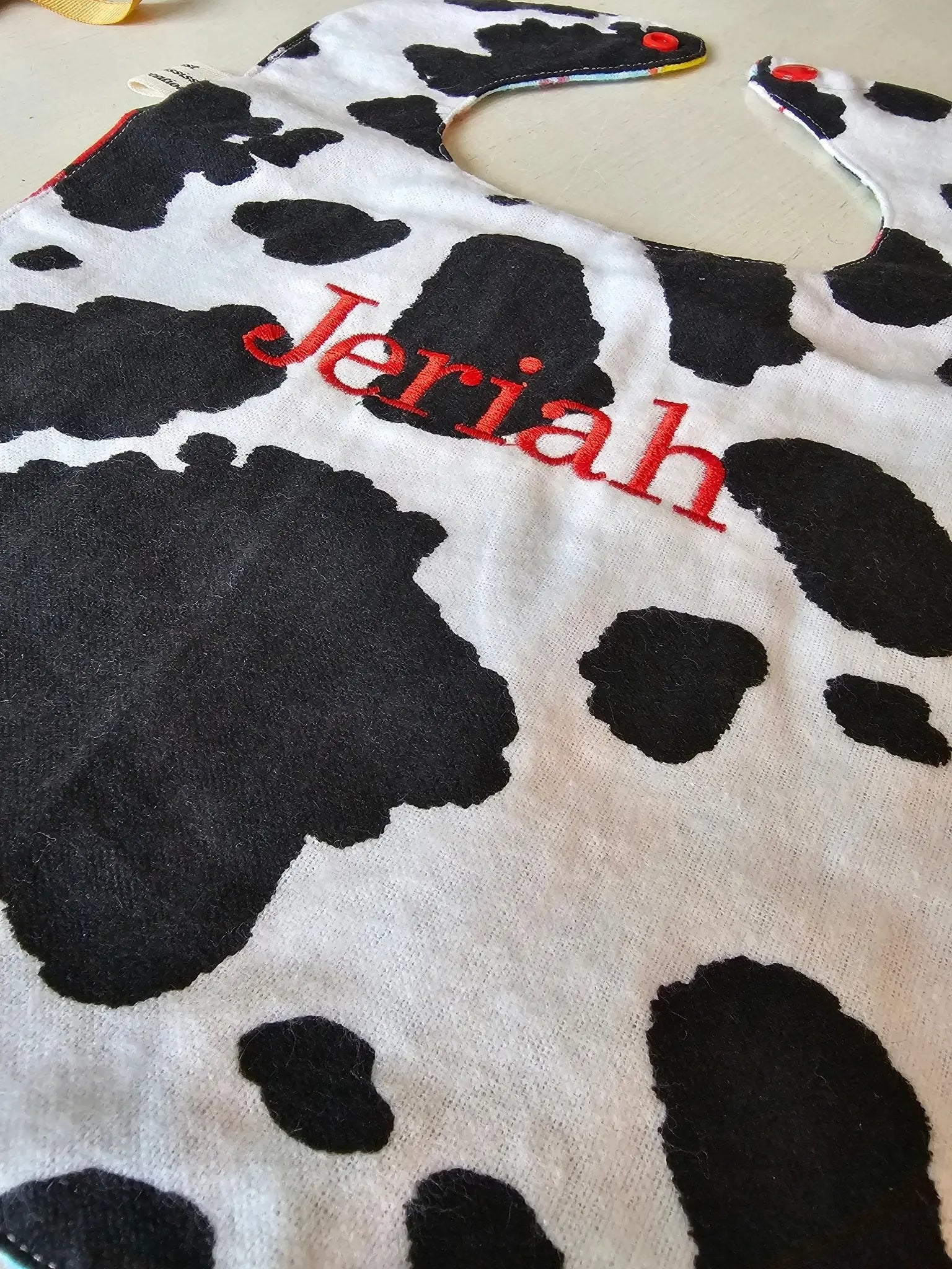 Customizable Handmade Baby Bib by East Mississippi Creations, children's boutique clothing detail photo 2