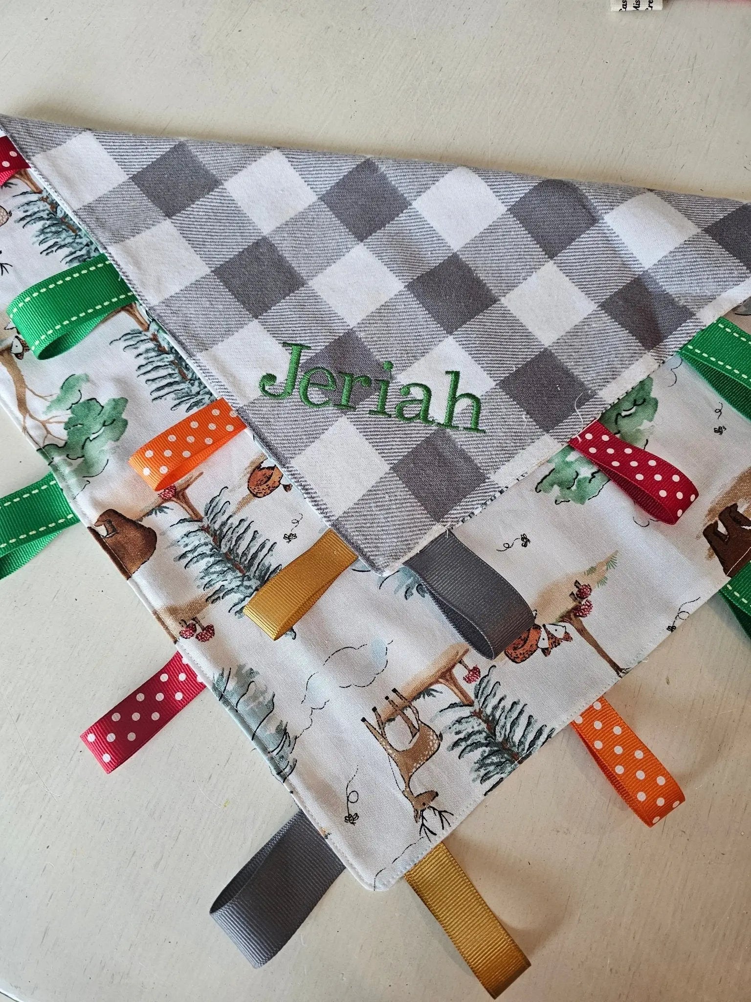 Customizable Taggy Blanket by East Mississippi Creations, children's boutique clothing main product photo