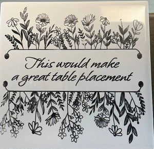 Floral Ceramic Tile: "This would make a great table placement" - Main Street Collective, Customized Design