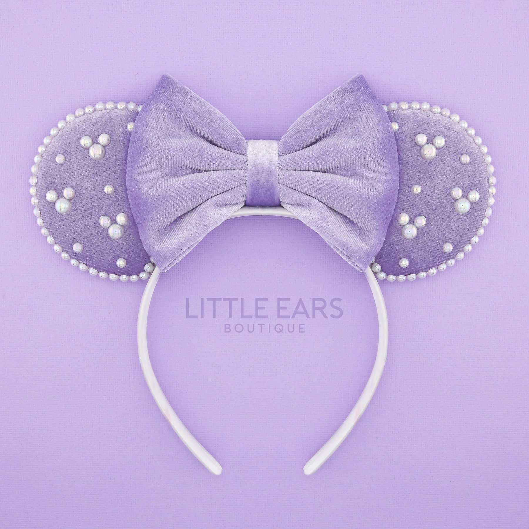 All Purple Pearls Ears by Little Ears Boutique, handmade jewelry main product photo