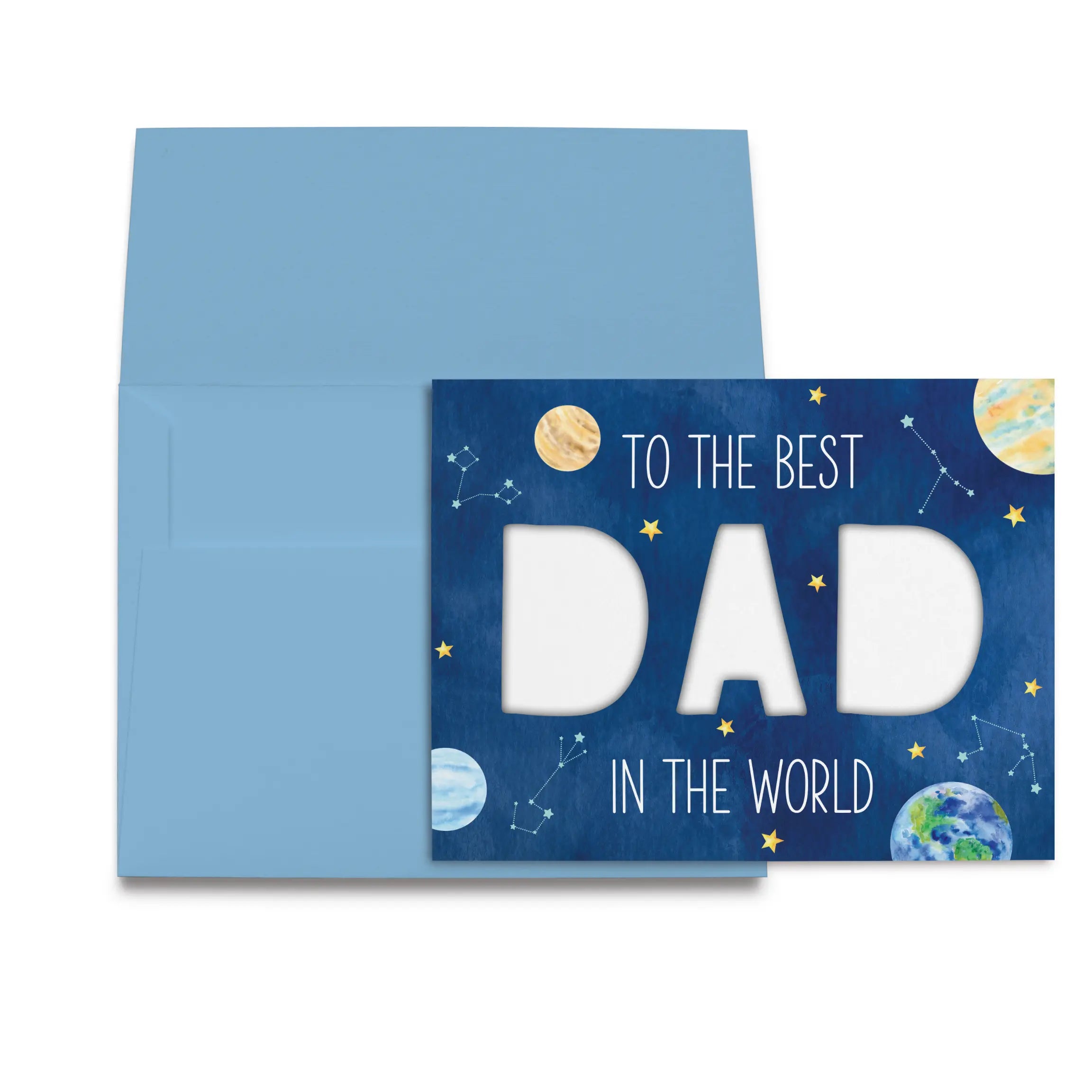 DAD Cut-Out Card – DIY Father’s Day Kit (Physical Card + Printable Template) - Space Themed by Nola Tawk, paper gift main product photo