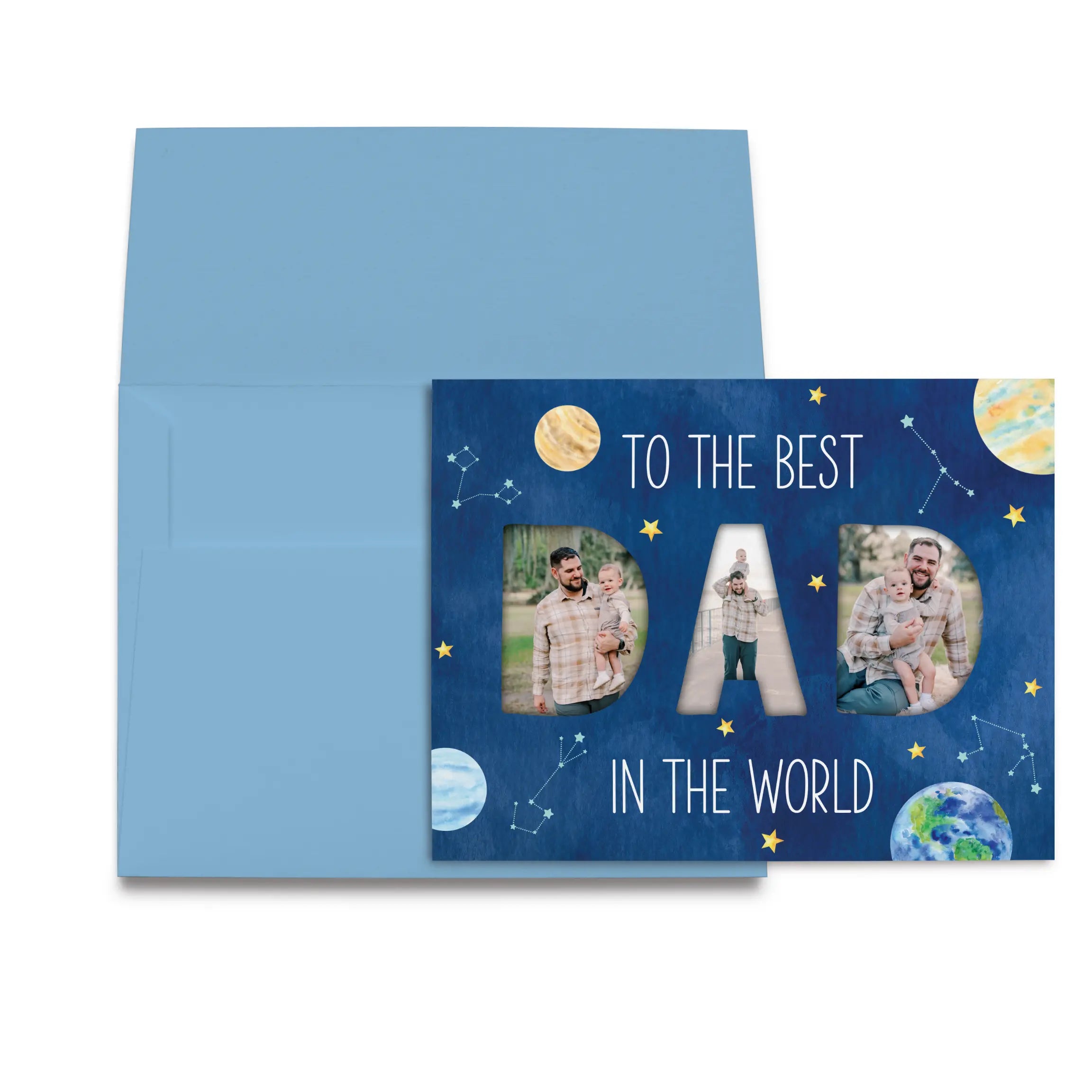 DAD Cut-Out Card – DIY Father’s Day Kit (Physical Card + Printable Template) - Space Themed by Nola Tawk, paper gift detail photo 2