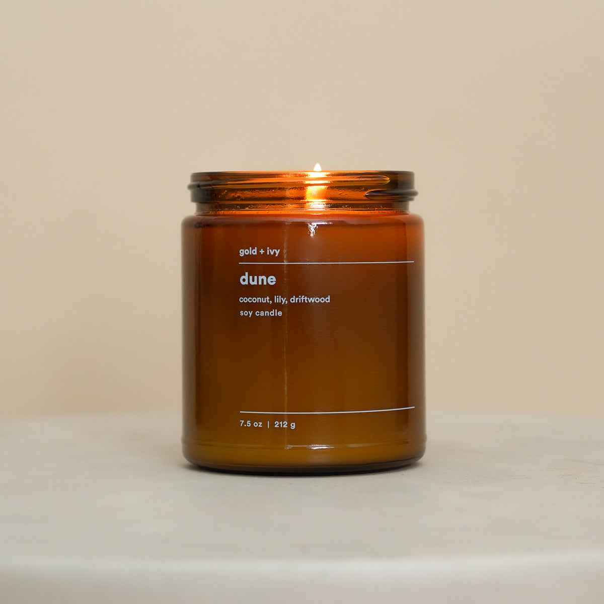 Dune by gold + ivy, scented candle detail photo 2