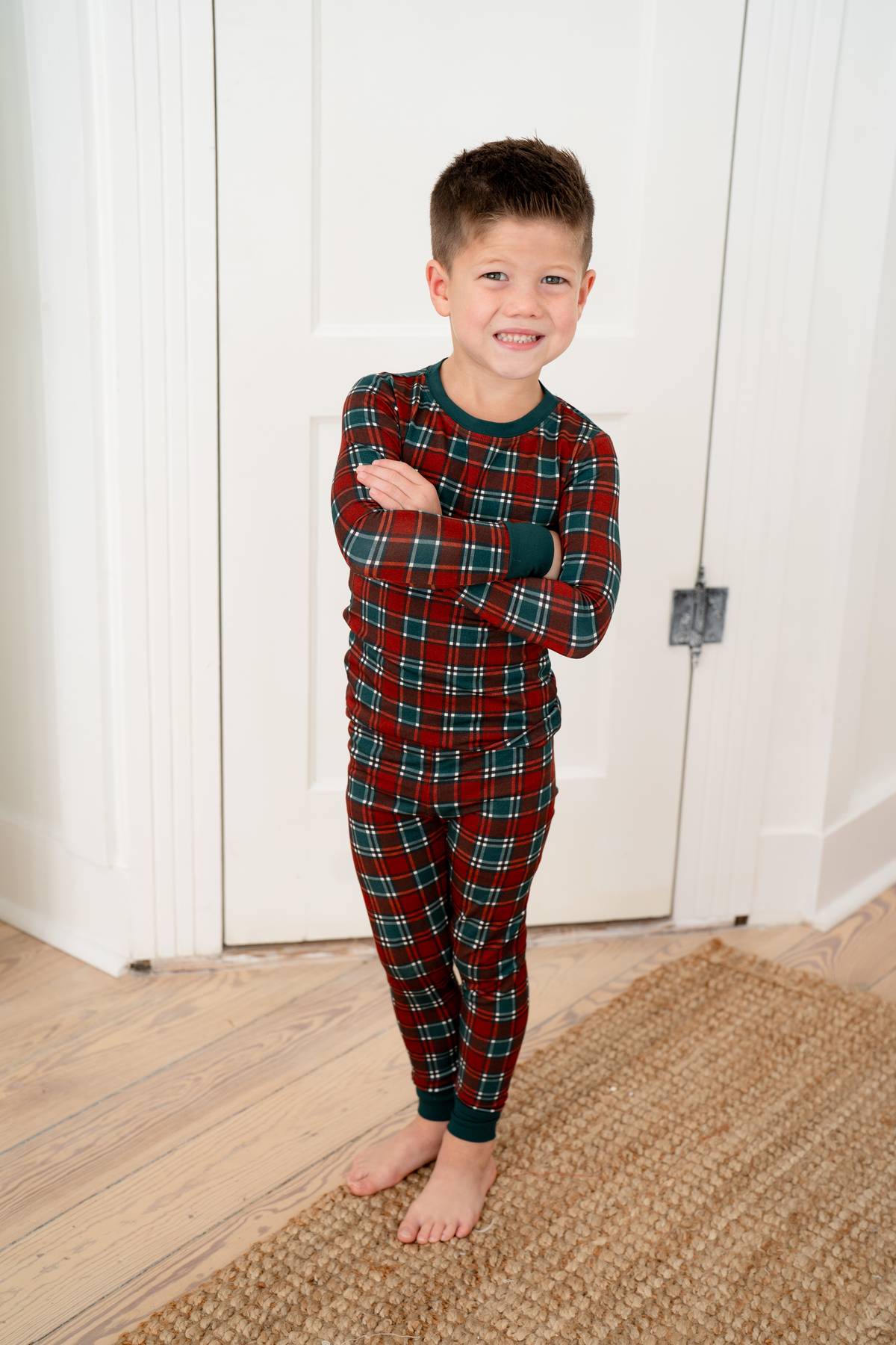 Christmas Tartan Plaid | Two Piece Set by Boosh Baby image 1