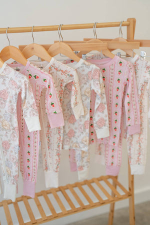Strawberry Stripe | Convertible Zippy Romper by Boosh Baby image 6