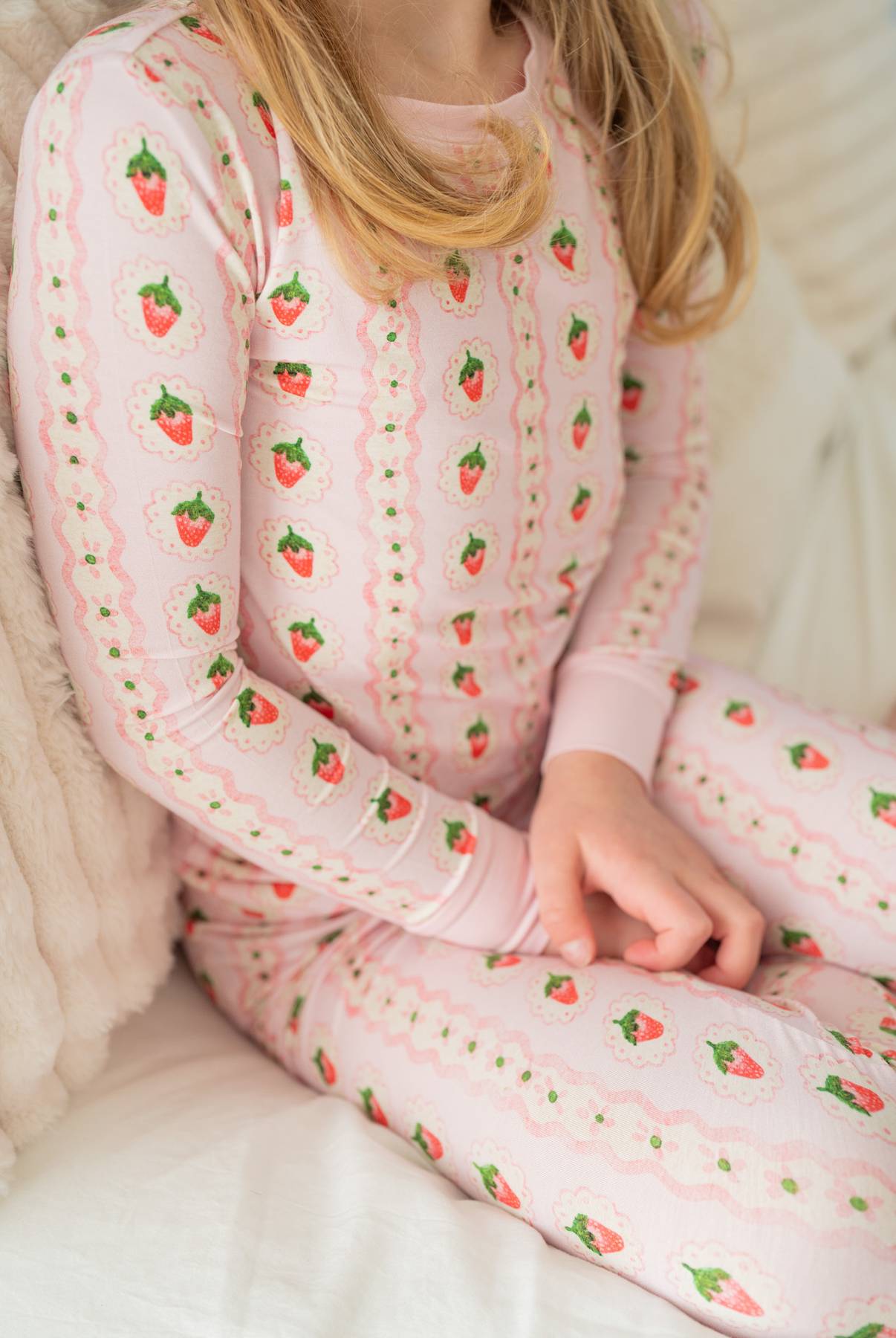 Strawberry Stripe | Two-Piece Pajama Set by Boosh Baby image 8