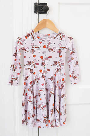 Valentine's Hearts | Long Sleeve Twirl Dress by Boosh Baby image 4