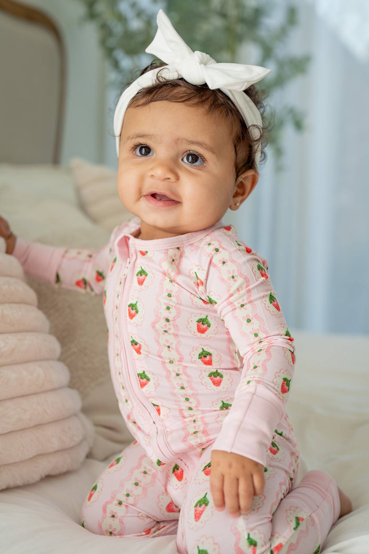 Strawberry Stripe | Convertible Zippy Romper by Boosh Baby image 3