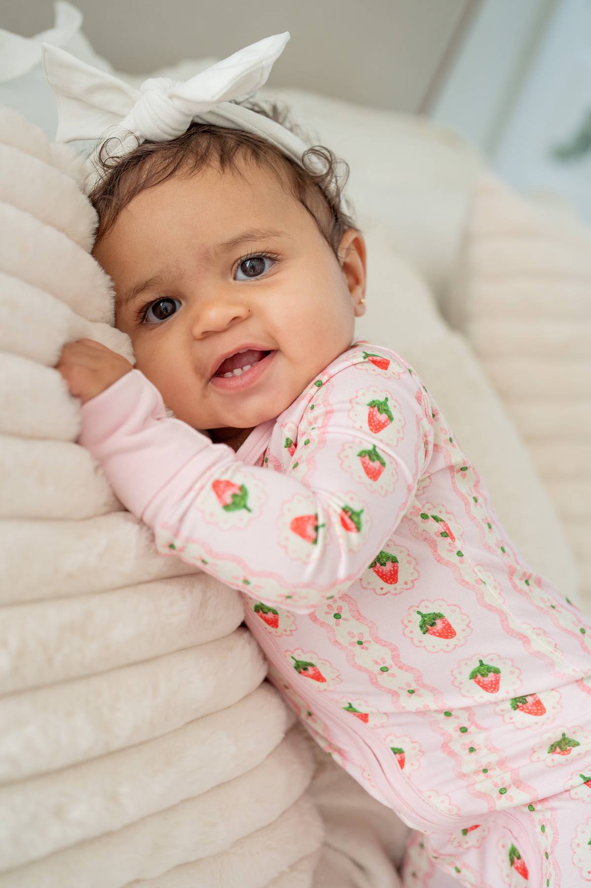 Strawberry Stripe | Convertible Zippy Romper by Boosh Baby image 4
