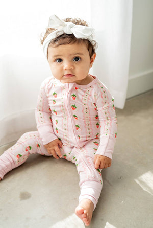 Strawberry Stripe | Convertible Zippy Romper by Boosh Baby image 8
