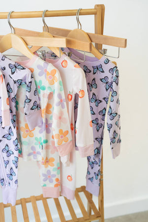 Purple Butterflies 🦋💜 | Two Piece Bamboo Pajama Set by Boosh Baby image 6