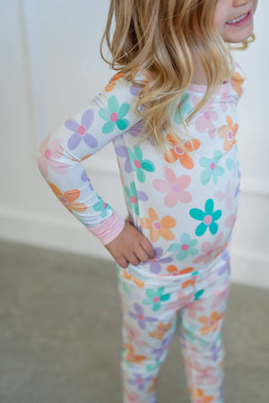 Retro Daisy | Two Piece Pajama Set by Boosh Baby image 4