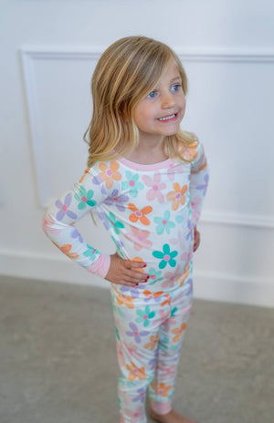 Retro Daisy | Two Piece Pajama Set by Boosh Baby image 5