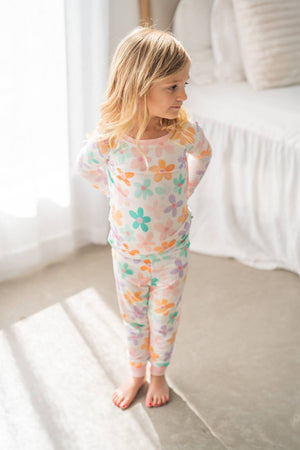 Retro Daisy | Two Piece Pajama Set by Boosh Baby image 1