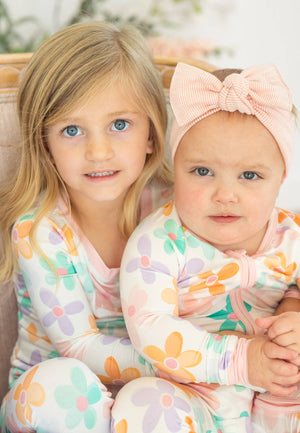 Retro Daisy | Two Piece Pajama Set by Boosh Baby image 2