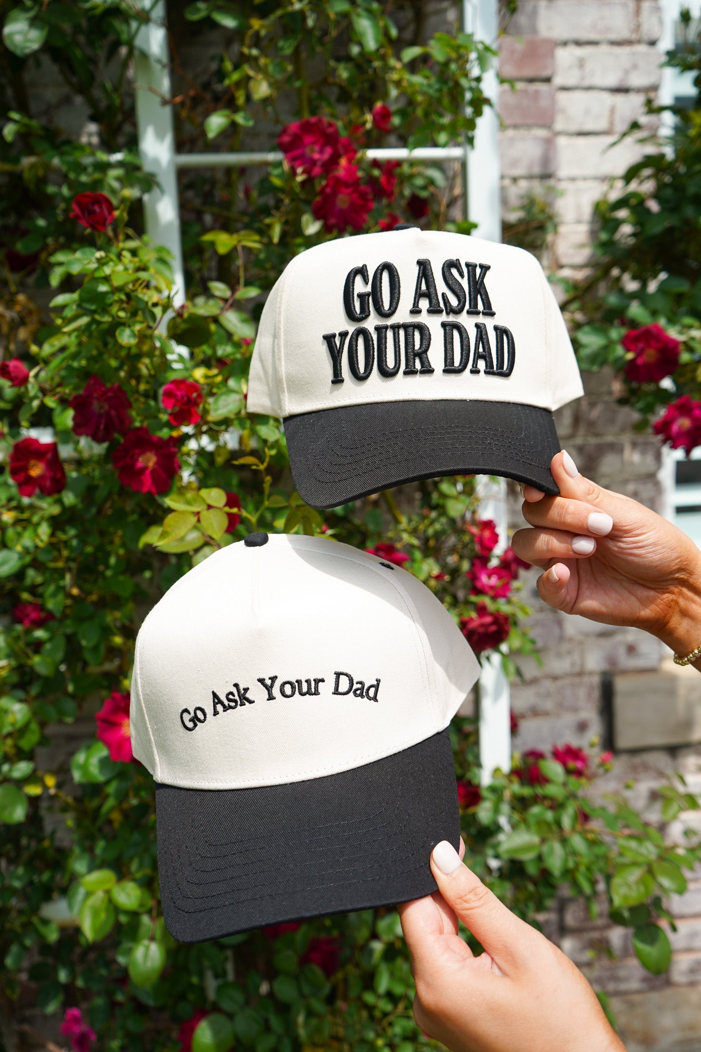 Go Ask Your Dad. Vintage Trucker Hat by KenzKustomz, Southern lifestyle apparel main product photo