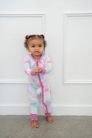 Cotton Candy Tie Dye | Convertible Bamboo Zippy by Boosh Baby image 2