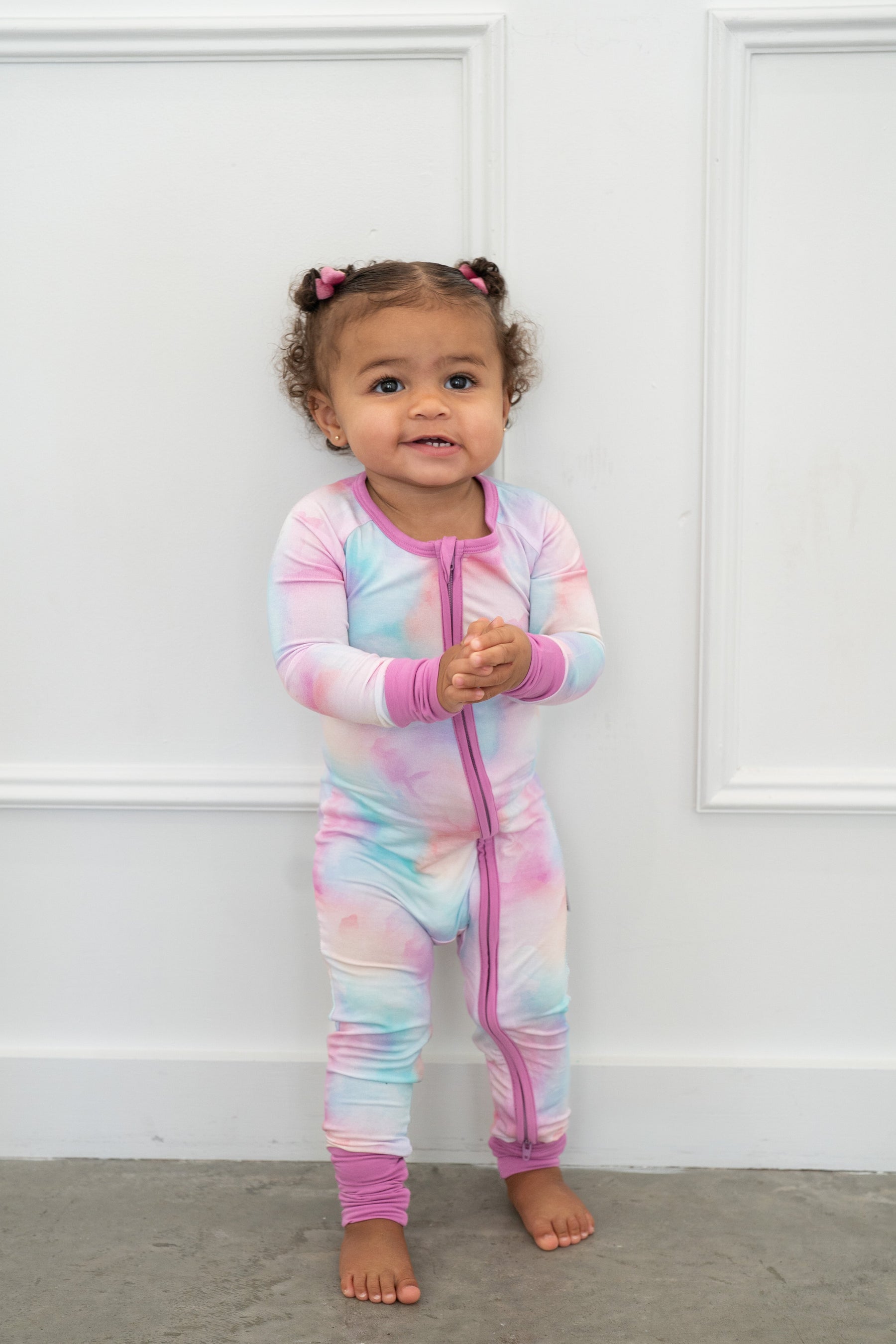 Cotton Candy Tie Dye | Convertible Bamboo Zippy by Boosh Baby image 8