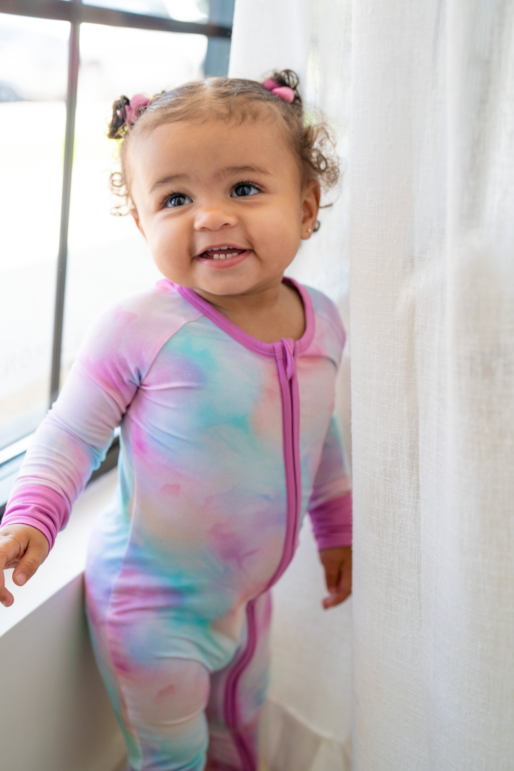 Cotton Candy Tie Dye | Convertible Bamboo Zippy by Boosh Baby image 4